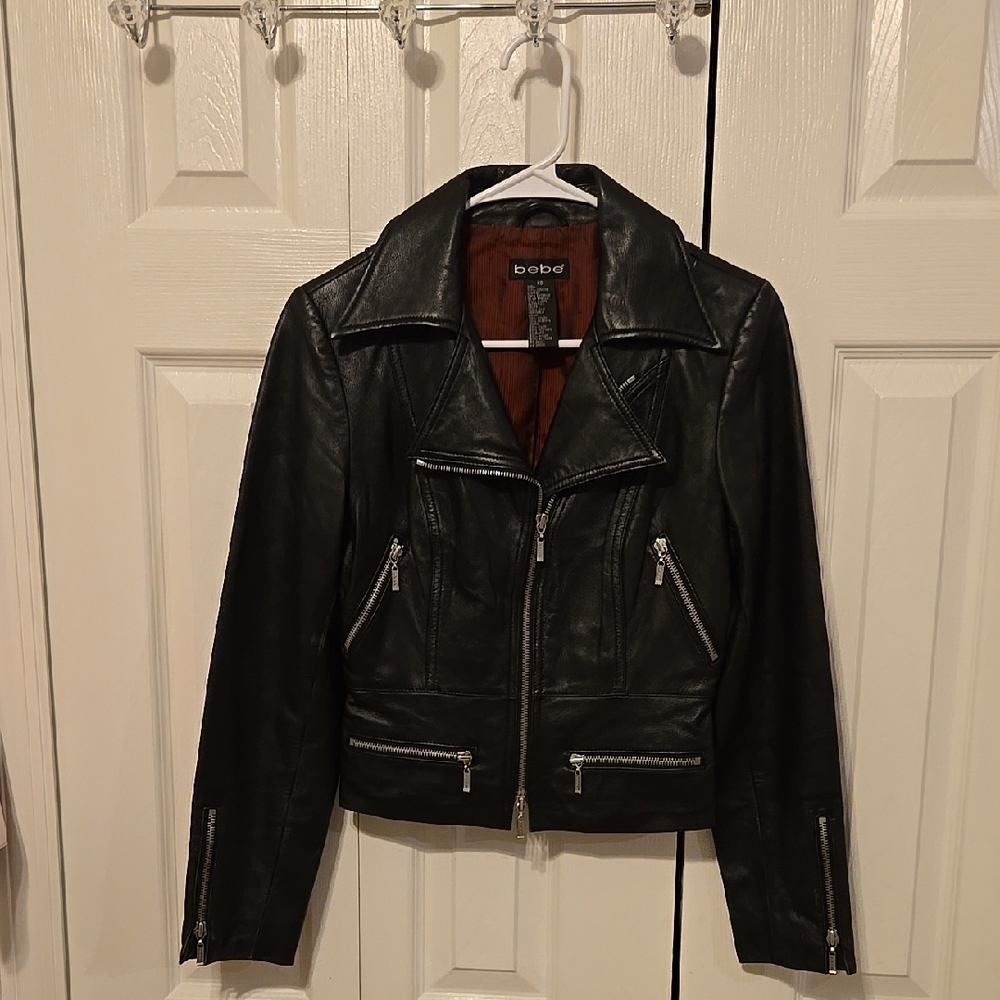Bebe Black Leather Jacket